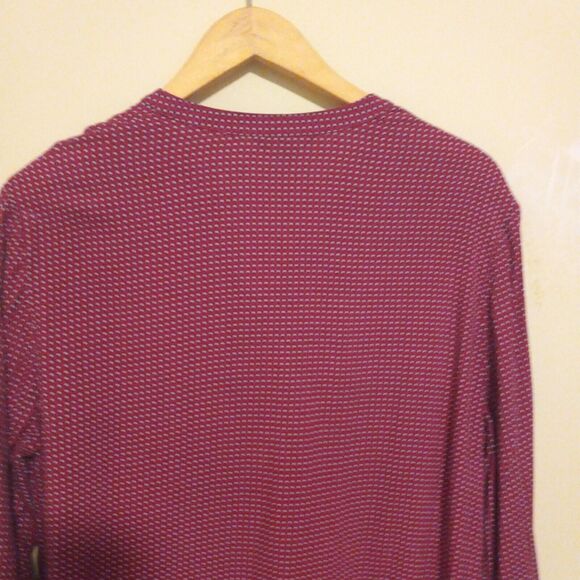 Tommy Hilfiger X-Large Geometric Dots Blouse-Split Neck-Button Cuffs-Long Sleeve - Picture 5 of 9
